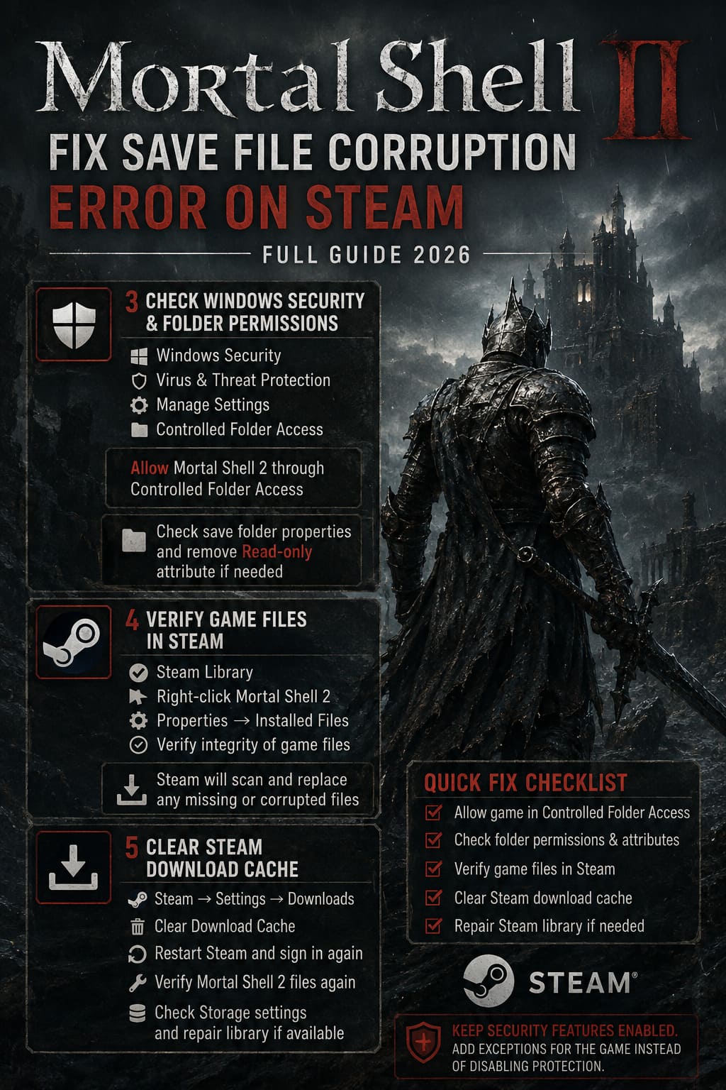 Fix Mortal Shell 2 Save File Corruption Error on Steam: Full Guide (2026) Fix Mortal Shell 2 Save File Corruption Error on Steam: Full Guide (2026)