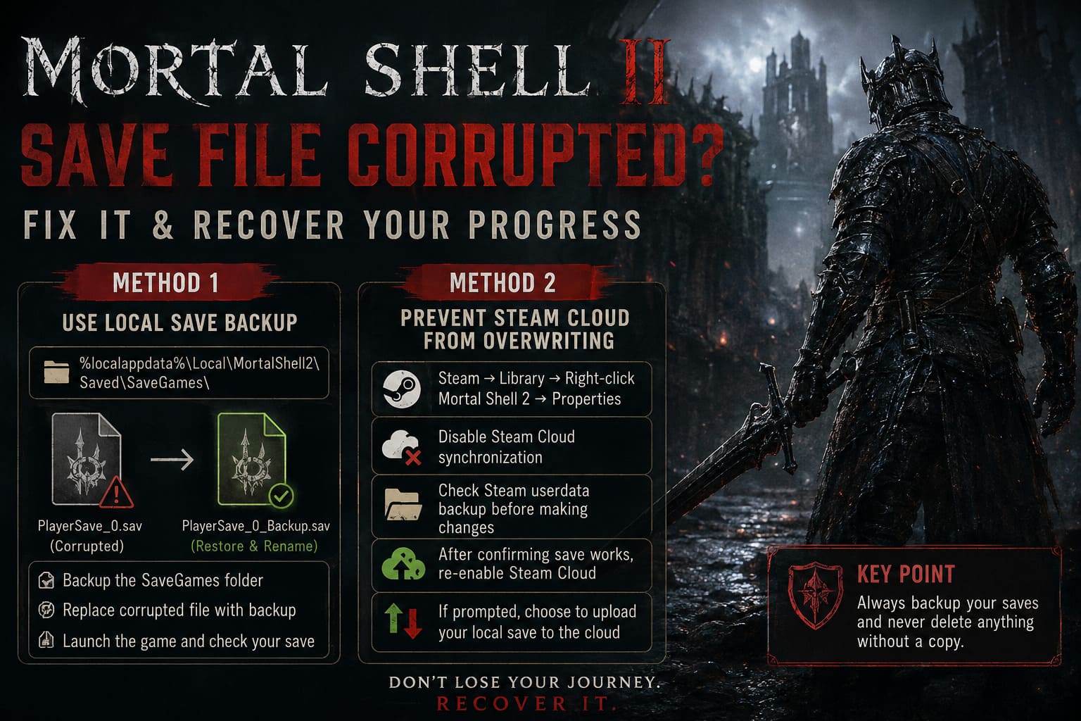Fix Mortal Shell 2 Save File Corruption Error on Steam: Full Guide (2026) Fix Mortal Shell 2 Save File Corruption Error on Steam: Full Guide (2026)