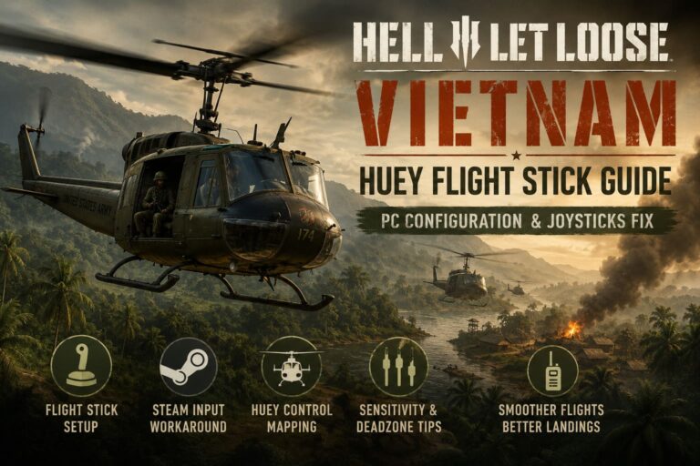 Hell Let Loose Vietnam Huey Flight Stick Guide: PC Configuration & Joysticks Fix