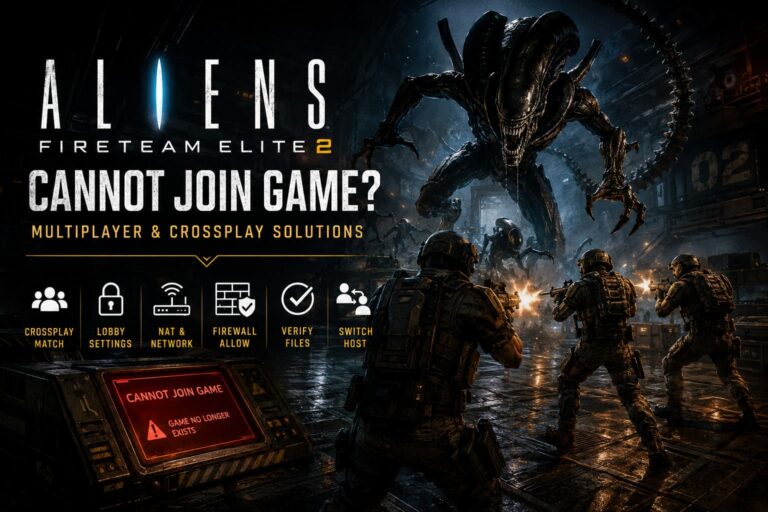 How to Fix "Cannot Join Game" in Aliens Fireteam Elite 2: Multiplayer & Crossplay Solutions How to Fix “Cannot Join Game” in Aliens Fireteam Elite 2: Multiplayer & Crossplay Solutions
