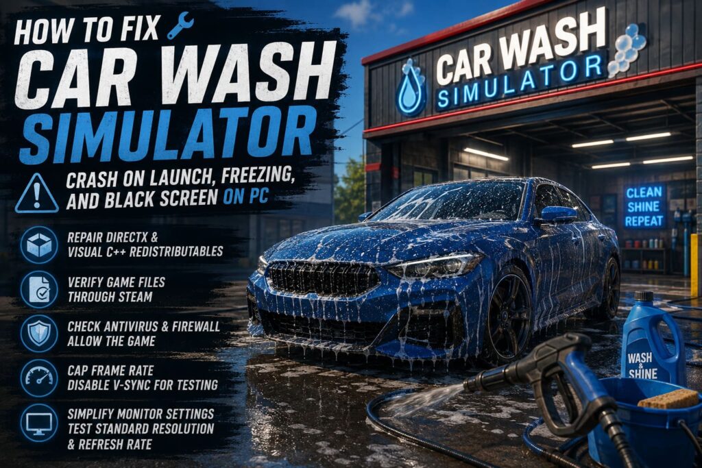 How to Fix Car Wash Simulator Crash on Launch, Freezing, and Black ...