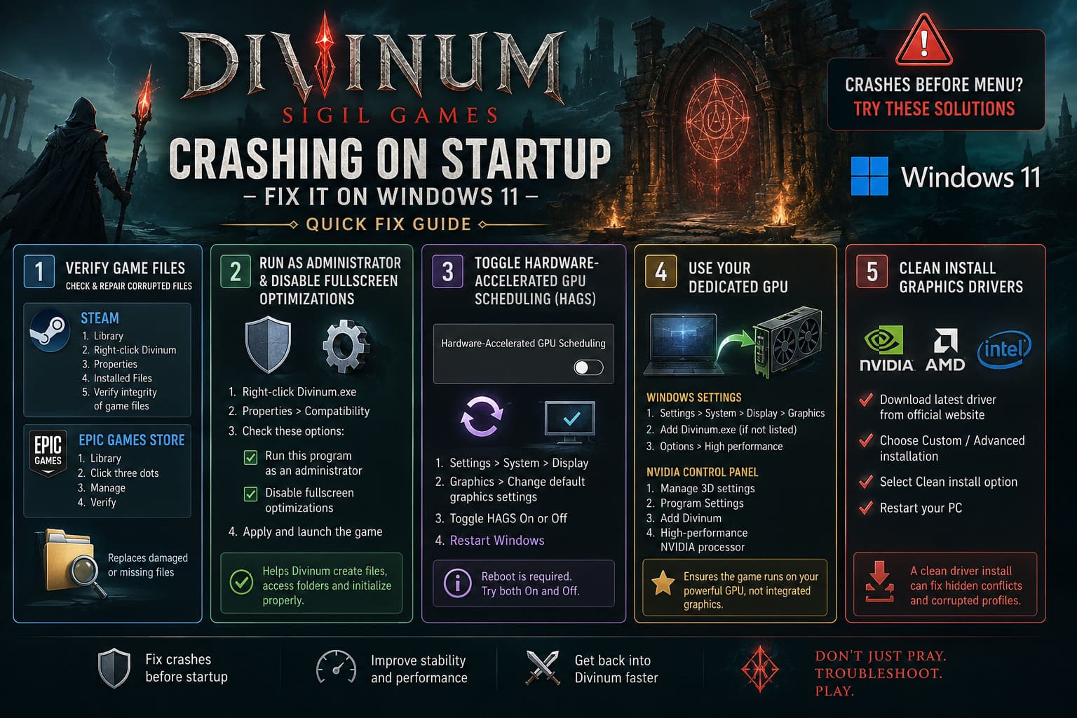 How to Fix Divinum (Sigil Games) Crashing on Startup on Windows 11 PC How to Fix Divinum (Sigil Games) Crashing on Startup on Windows 11 PC