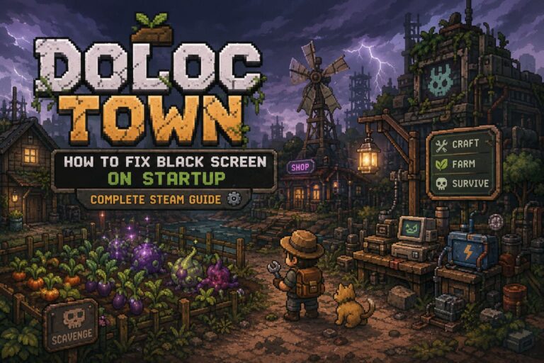 How to Fix Doloc Town Black Screen on Startup: Complete Steam Guide How to Fix Doloc Town Black Screen on Startup: Complete Steam Guide