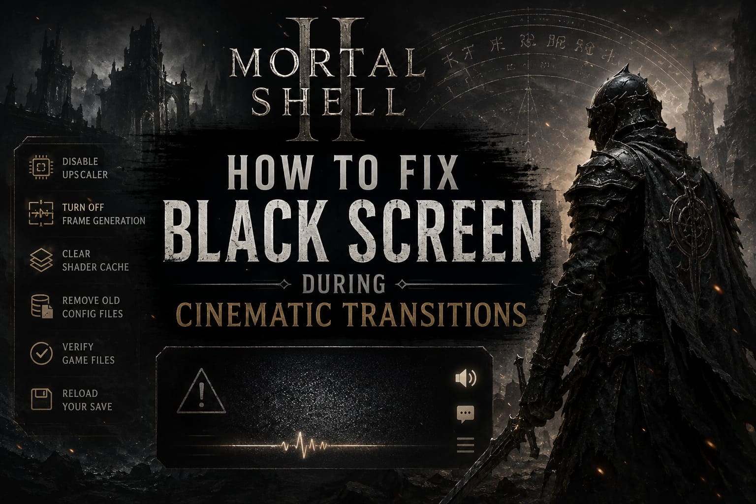 How to Fix Mortal Shell 2 Black Screen During Cinematic Transitions How to Fix Mortal Shell 2 Black Screen During Cinematic Transitions