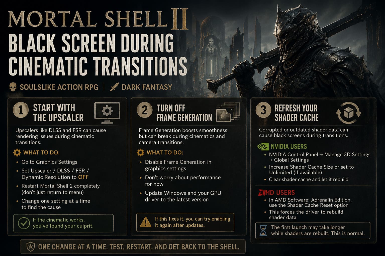 How to Fix Mortal Shell 2 Black Screen During Cinematic Transitions How to Fix Mortal Shell 2 Black Screen During Cinematic Transitions