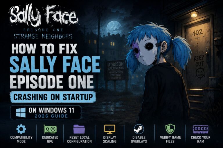 How to Fix Sally Face Episode One Crashing on Startup on Windows 11 (2026 Guide) How to Fix Sally Face Episode One Crashing on Startup on Windows 11 (2026 Guide)