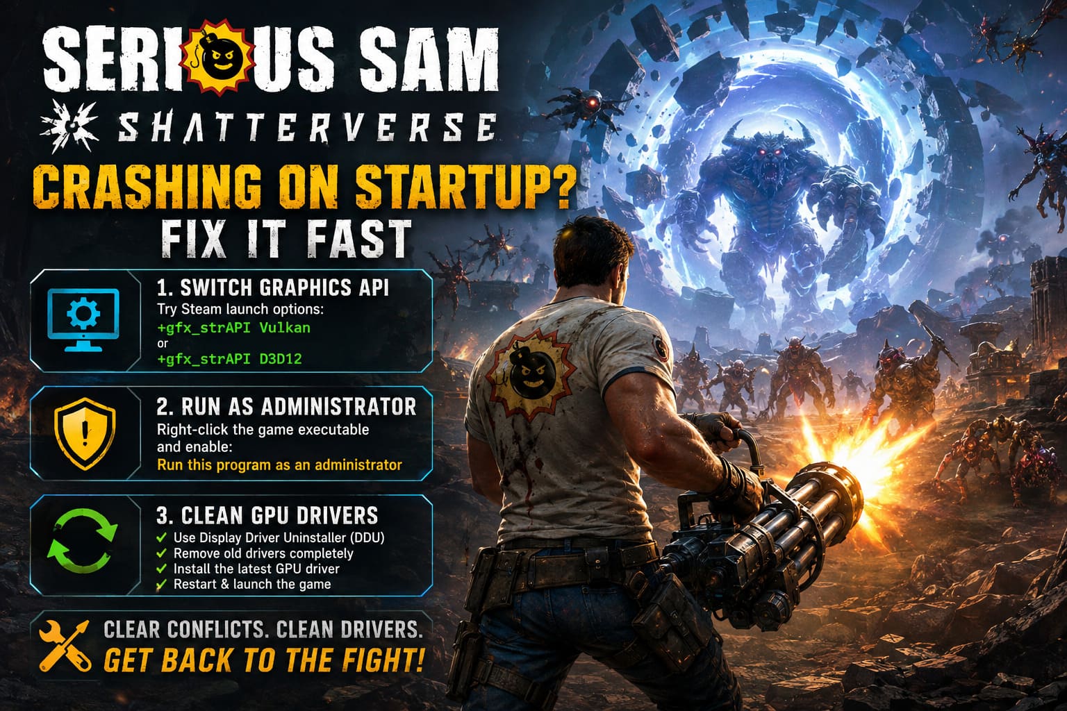How to Fix Serious Sam Shatterverse Crashing on Startup (Complete PC Guide) How to Fix Serious Sam Shatterverse Crashing on Startup (Complete PC Guide)