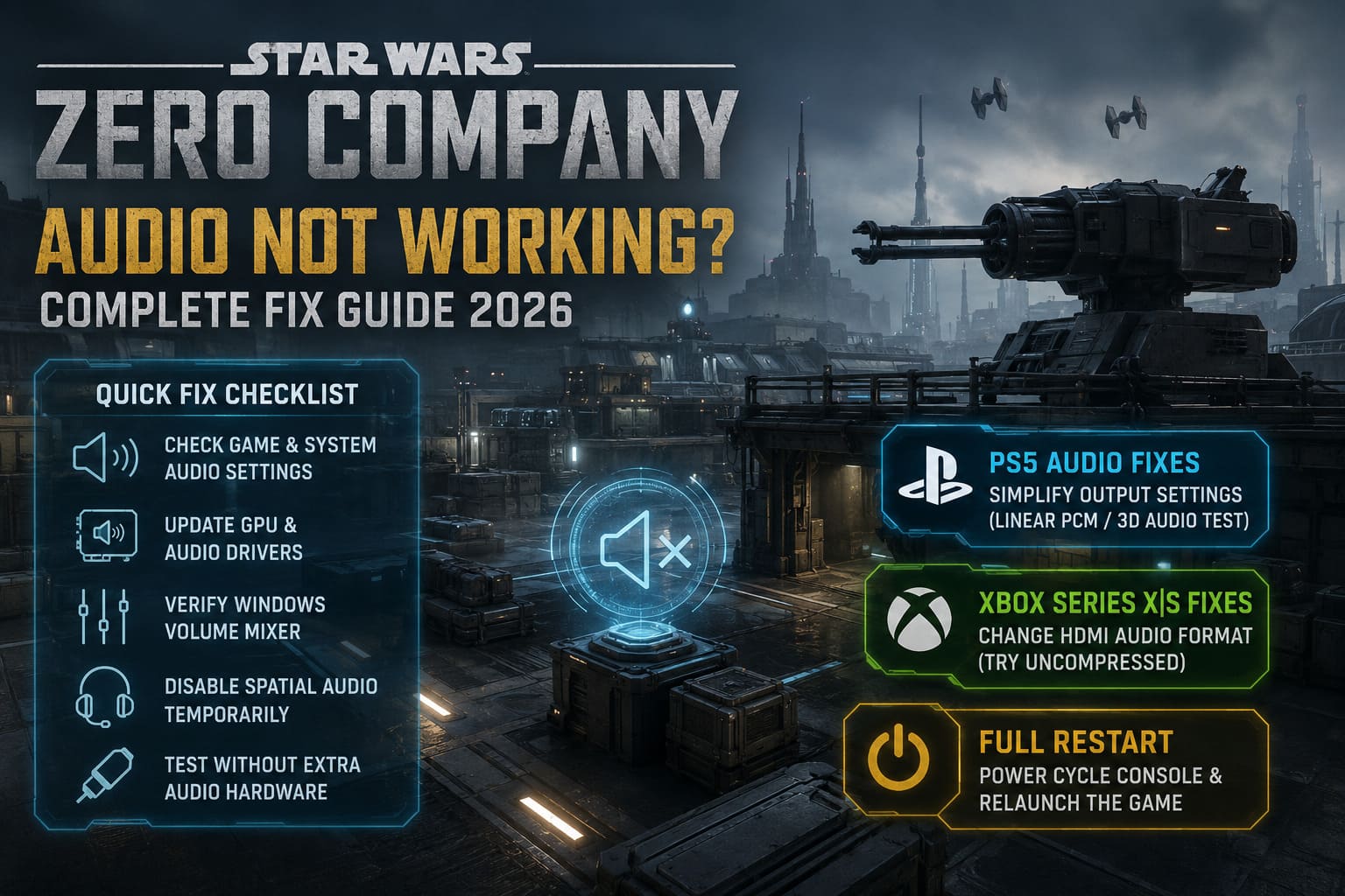 How to Fix Star Wars Zero Company Audio Not Working: Complete Guide for PC and Consoles (2026) How to Fix Star Wars Zero Company Audio Not Working: Complete Guide for PC and Consoles (2026)