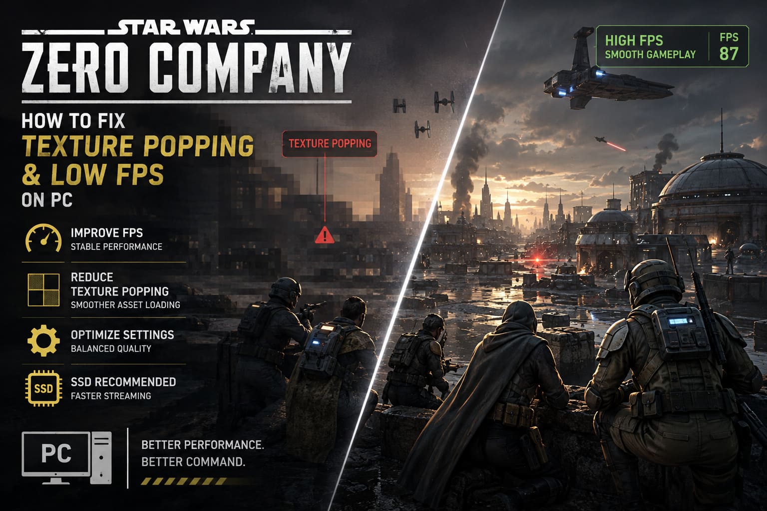 How to Fix Star Wars Zero Company Texture Popping and Low FPS on PC