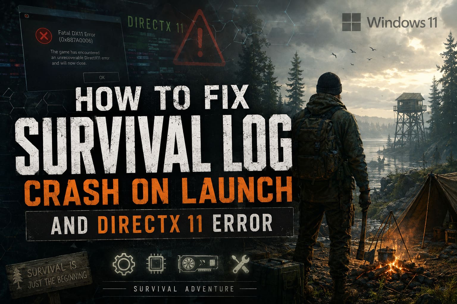 How to Fix Survival Log Crash on Launch and DirectX 11 Error on Windows 11 How to Fix Survival Log Crash on Launch and DirectX 11 Error on Windows 11