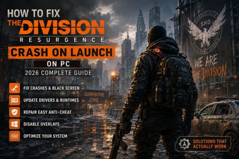 How to Fix The Division Resurgence Crash on Launch on PC (2026 Complete Guide) How to Fix The Division Resurgence Crash on Launch on PC (2026 Complete Guide)