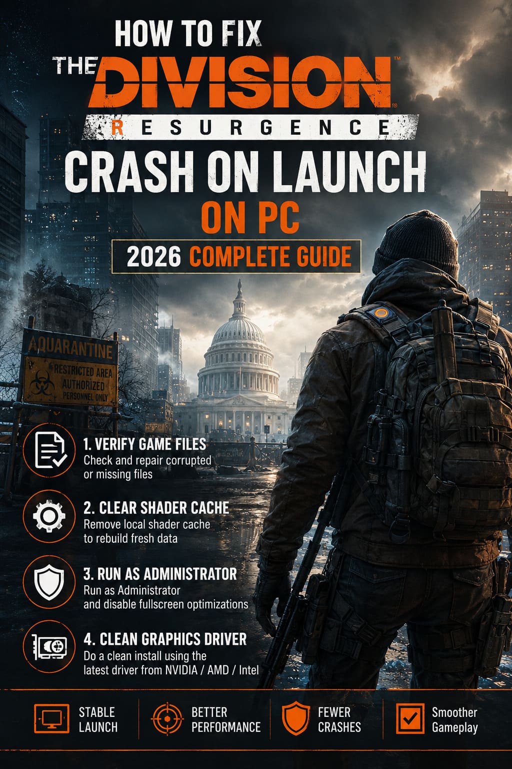 How to Fix The Division Resurgence Crash on Launch on PC (2026 Complete Guide) How to Fix The Division Resurgence Crash on Launch on PC (2026 Complete Guide)