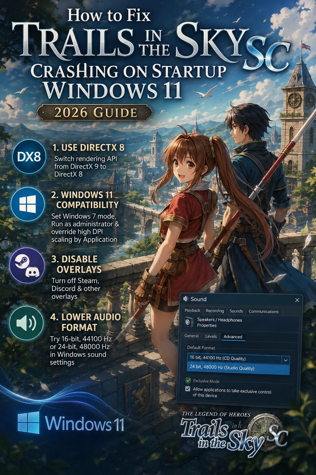 How to Fix Trails in the Sky SC Crashing on Startup Windows 11 (2026 Guide) How to Fix Trails in the Sky SC Crashing on Startup Windows 11 (2026 Guide)