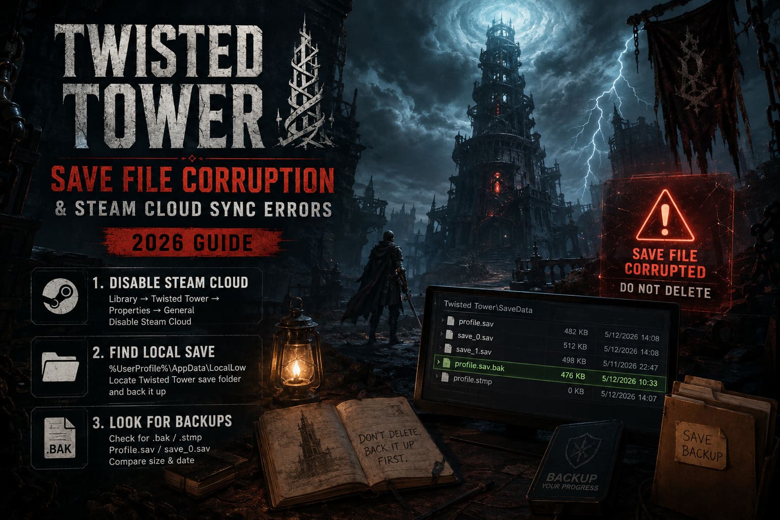 How to Fix Twisted Tower Save File Corruption and Steam Cloud Sync Errors (2026 Guide) How to Fix Twisted Tower Save File Corruption and Steam Cloud Sync Errors (2026 Guide)
