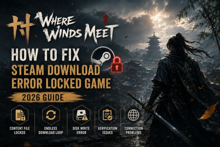 How to Fix Where Winds Meet Steam Download Error Locked Game (2026 Guide) How to Fix Where Winds Meet Steam Download Error Locked Game (2026 Guide)
