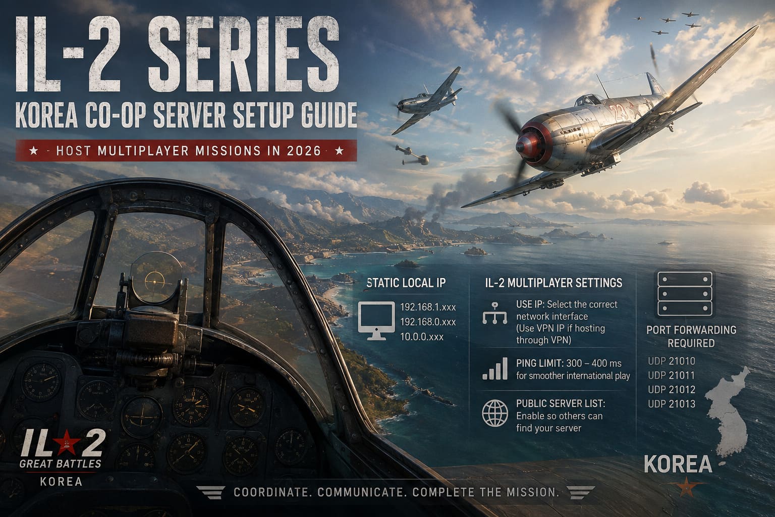 IL-2 Series Korea Co-Op Server Setup Guide: Host Multiplayer Missions in 2026 IL-2 Series Korea Co-Op Server Setup Guide: Host Multiplayer Missions in 2026