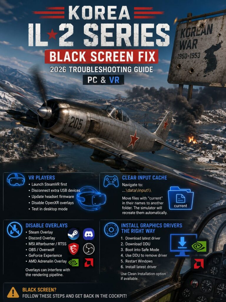 Korea IL-2 Series Black Screen Fix: 2026 Troubleshooting Guide for PC ...