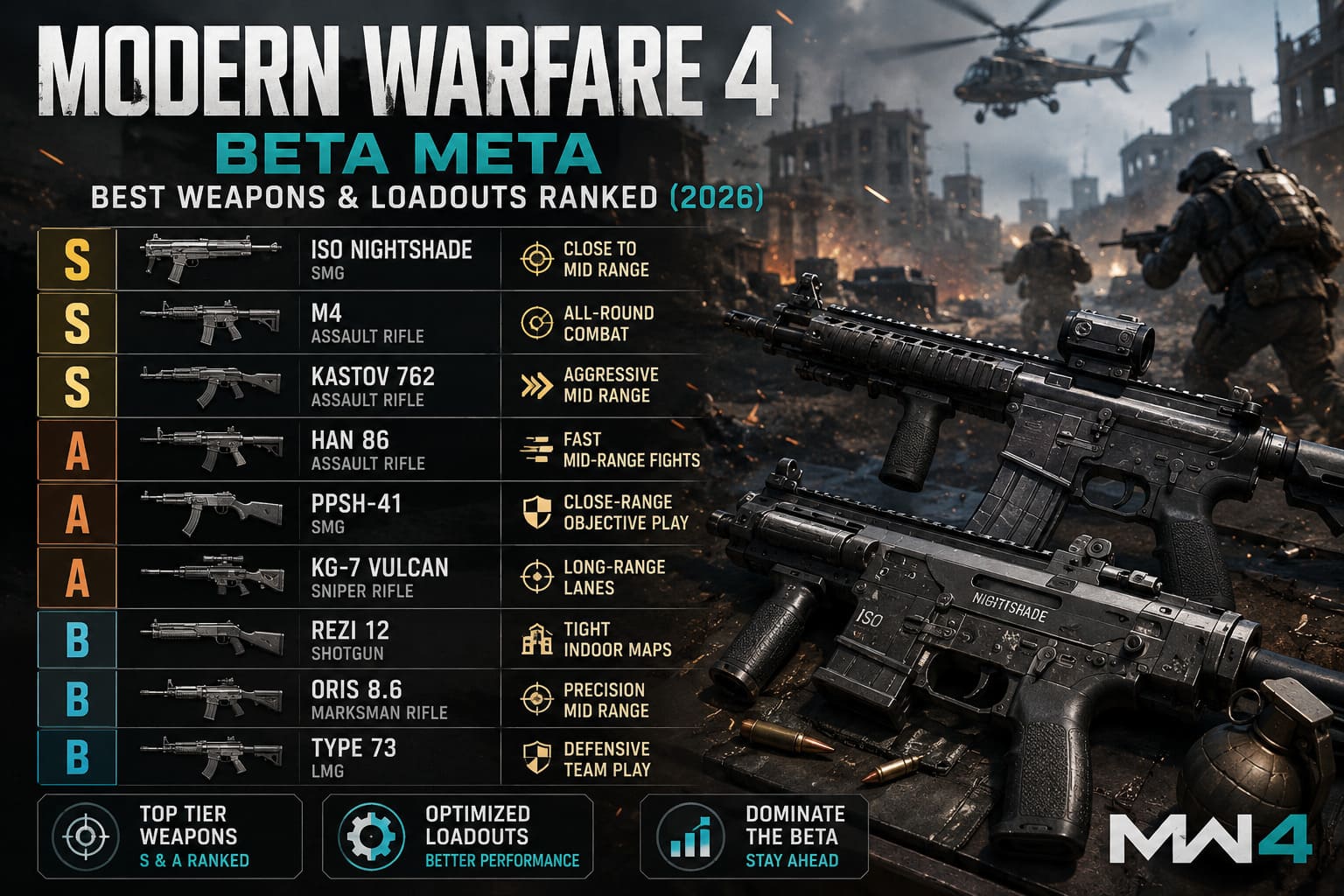 Modern Warfare 4 Beta Meta: Best Weapons and Loadouts Ranked (2026) Modern Warfare 4 Beta Meta: Best Weapons and Loadouts Ranked (2026)
