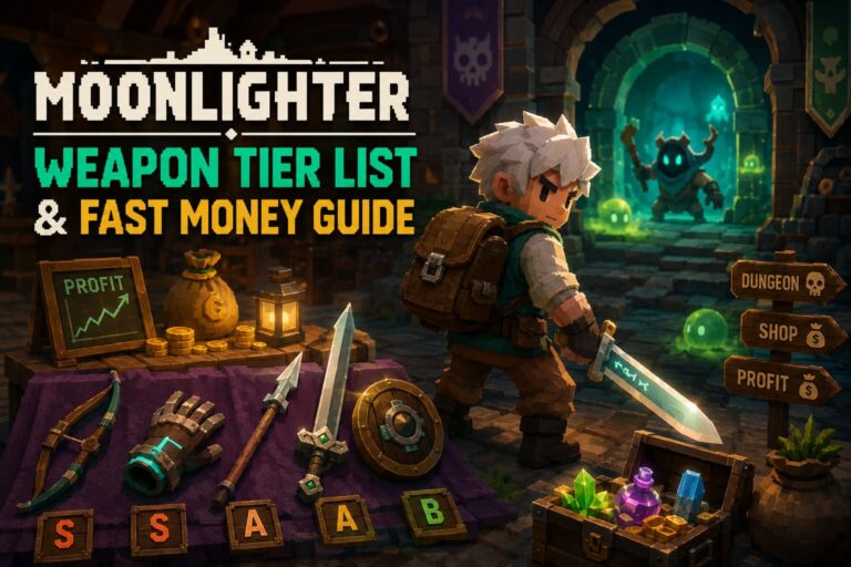 Moonlighter Weapon Tier List and Fast Money Making Guide (2026) Moonlighter Weapon Tier List and Fast Money Making Guide (2026)