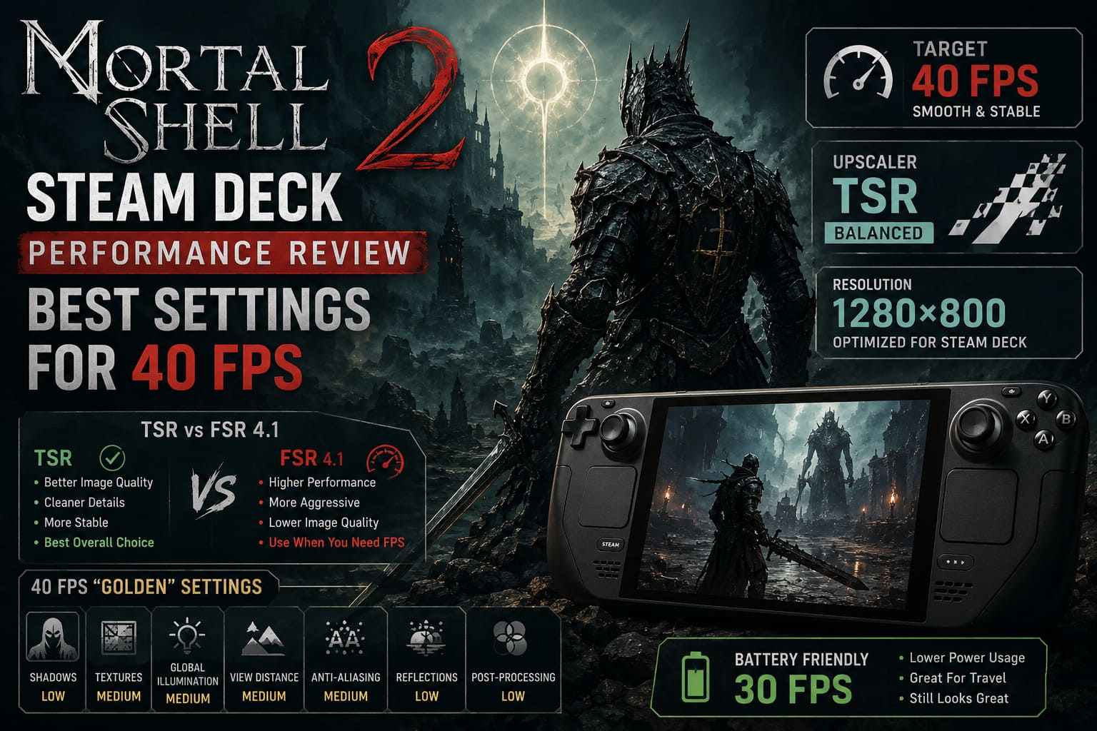 Mortal Shell 2 Steam Deck Performance Review: Best Settings For 40 FPS Mortal Shell 2 Steam Deck Performance Review: Best Settings For 40 FPS