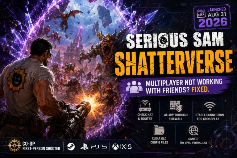 Serious Sam Shatterverse Multiplayer Not Working With Friends Fix (2026) Serious Sam Shatterverse Multiplayer Not Working With Friends Fix (2026)