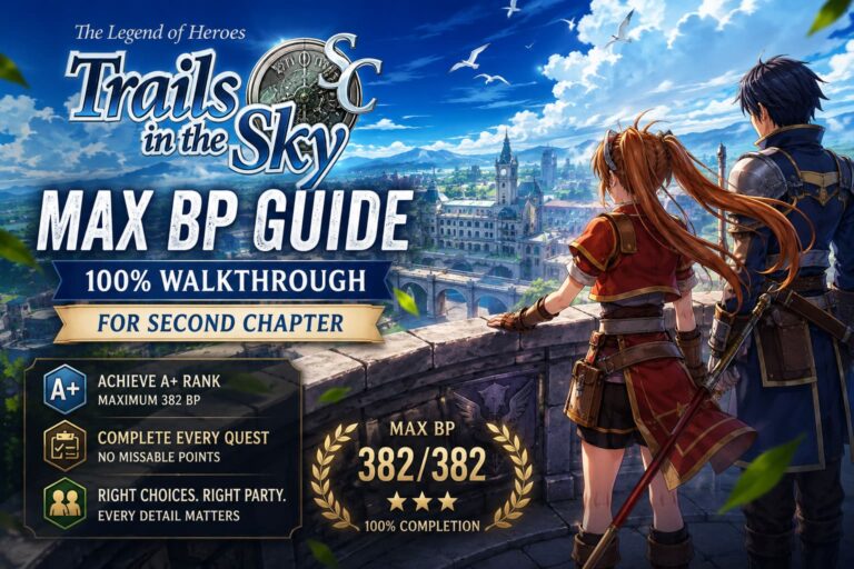 Trails in the Sky SC Max BP Guide: 100% Walkthrough for Second Chapter Trails in the Sky SC Max BP Guide: 100% Walkthrough for Second Chapter