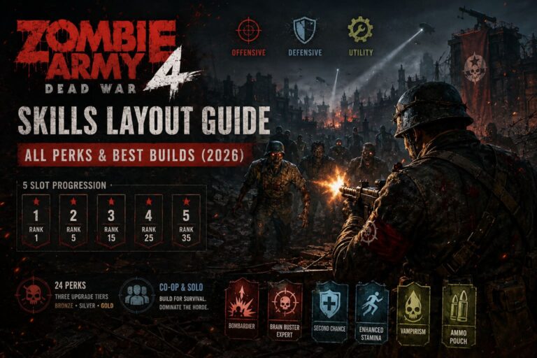 Zombie Army 4 Dead War Skills Layout Guide: All Perks & Best Builds (2026)
