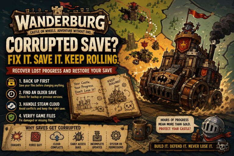 How to Repair Wanderburg Corrupted Save File: Fix Progress Loss