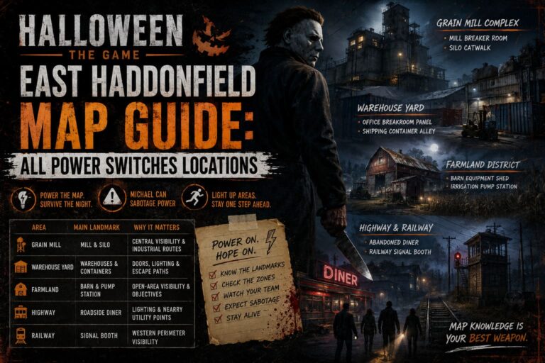 Halloween The Game East Haddonfield Map Guide: All Power Switches Locations Halloween The Game East Haddonfield Map Guide: All Power Switches Locations