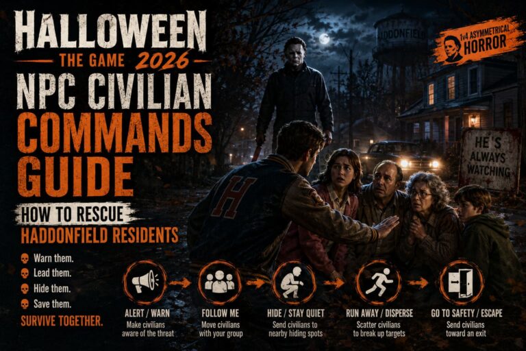Halloween The Game 2026 NPC Civilian Commands Guide: How to Rescue Haddonfield Residents Halloween The Game 2026 NPC Civilian Commands Guide: How to Rescue Haddonfield Residents