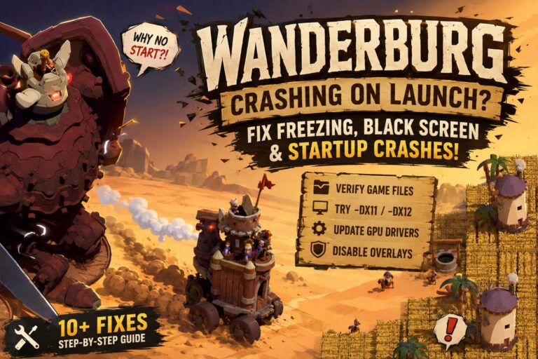 Wanderburg Crashing on Launch Steam Fix: How to Stop Freezing, Black Screen, and Startup Crashes