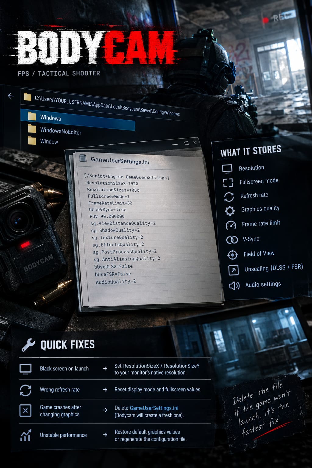 Bodycam Save File Location Guide: PC, Steam Cloud Config, & Fixes Bodycam Save File Location Guide: PC, Steam Cloud Config, & Fixes
