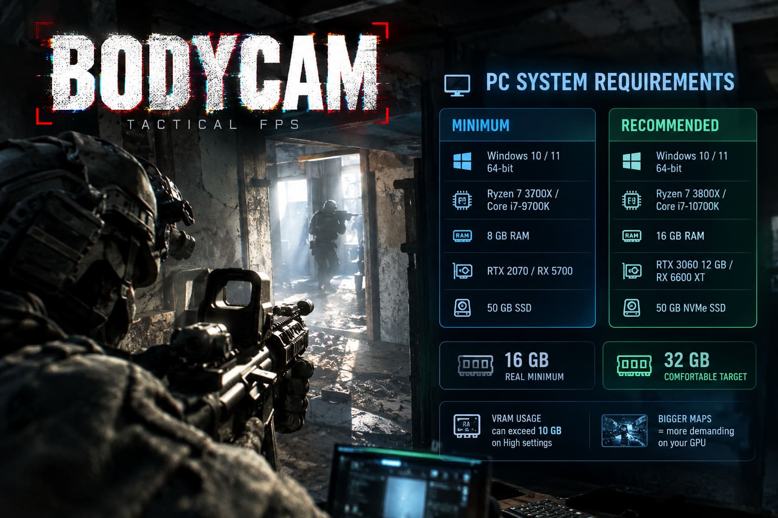 Bodycam System Requirements: 2026 PC Specs and Optimization Guide Bodycam System Requirements: 2026 PC Specs and Optimization Guide