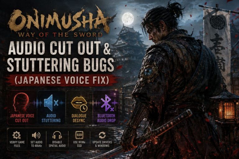 How to Fix Onimusha: Way of the Sword Audio Cut Out and Stuttering Bugs (Japanese Voice Fix) How to Fix Onimusha: Way of the Sword Audio Cut Out and Stuttering Bugs (Japanese Voice Fix)