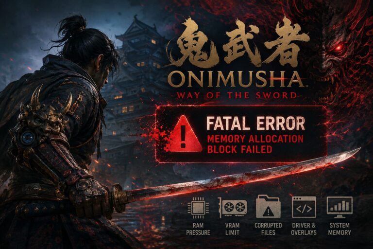 How to Fix Onimusha: Way of the Sword Fatal Error Memory Allocation Block