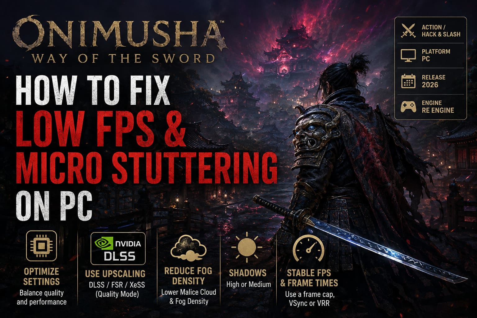 How to Fix Onimusha Way of the Sword Low FPS and Micro Stuttering on PC How to Fix Onimusha Way of the Sword Low FPS and Micro Stuttering on PC