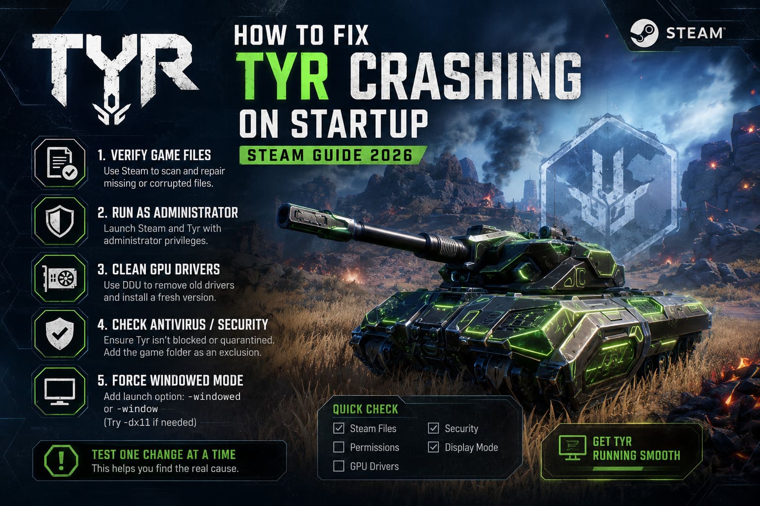 How to Fix Tyr Crashing on Startup on PC (Steam Guide 2026) How to Fix Tyr Crashing on Startup on PC (Steam Guide 2026)