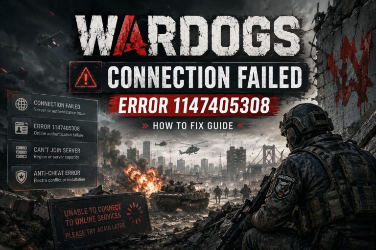 How to Fix WARDOGS Connection Failed Error & Error 1147405308 How to Fix WARDOGS Connection Failed Error & Error 1147405308