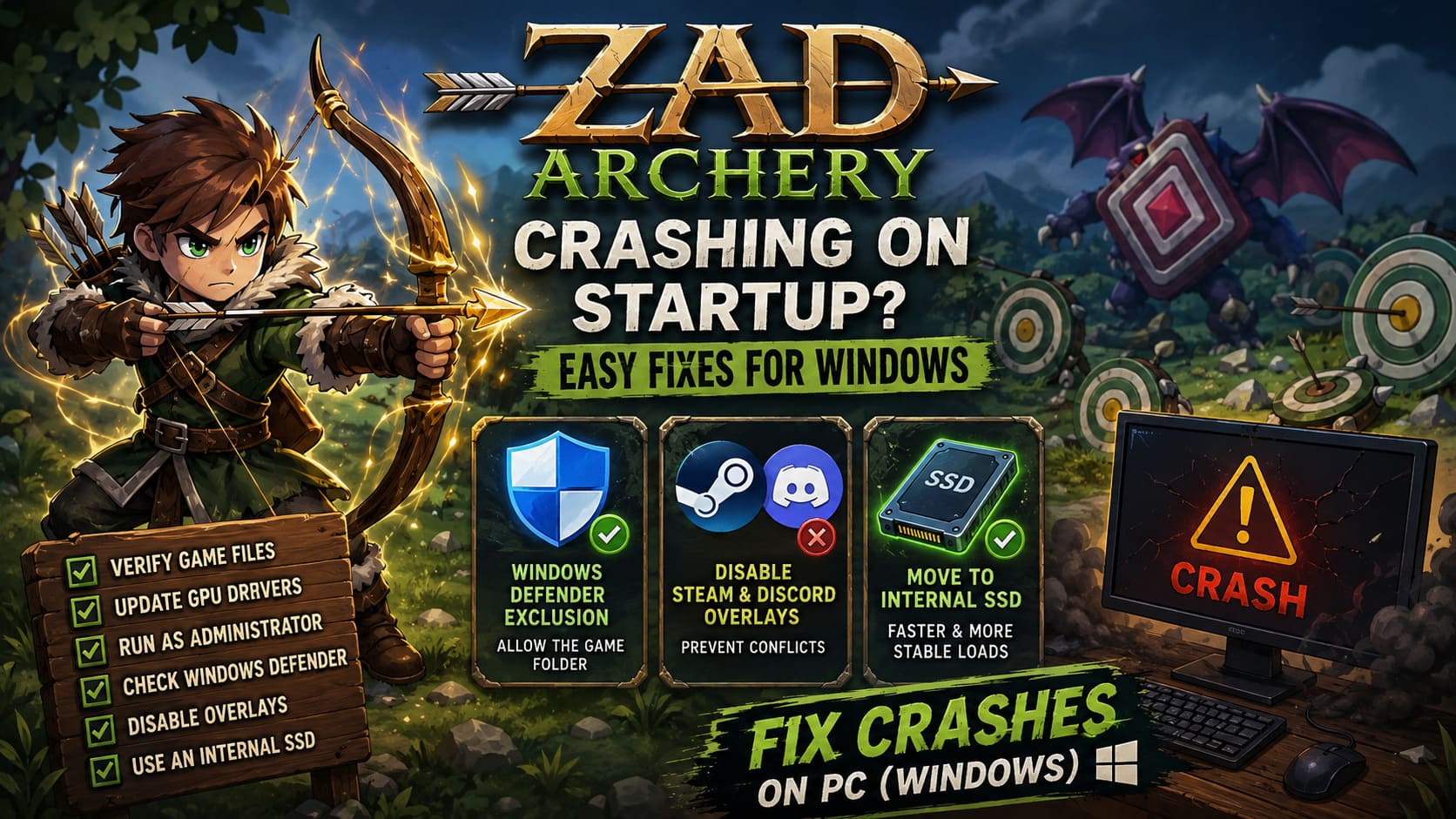How to Fix Zad Archery Crashing on Startup on PC (Windows) How to Fix Zad Archery Crashing on Startup on PC (Windows)