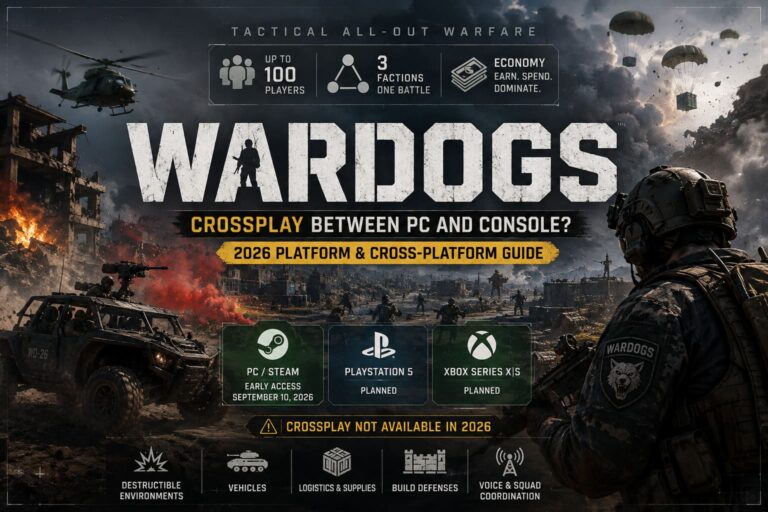 Is WARDOGS Crossplay Between PC and Console? 2026 Platform and Cross-Platform Guide Is WARDOGS Crossplay Between PC and Console? 2026 Platform and Cross-Platform Guide