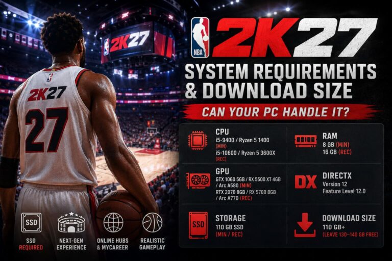 NBA 2K27 System Requirements & Download Size: Can Your PC Handle It?