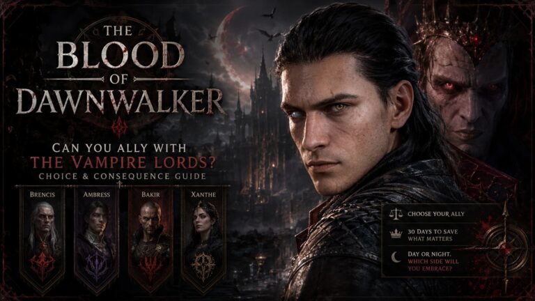 The Blood of Dawnwalker: Can You Ally with the Vampire Lords? Choice and Consequence Guide