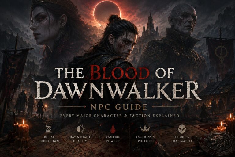 The Blood of Dawnwalker NPC Guide: Every Major Character & Faction Explained The Blood of Dawnwalker NPC Guide: Every Major Character & Faction Explained