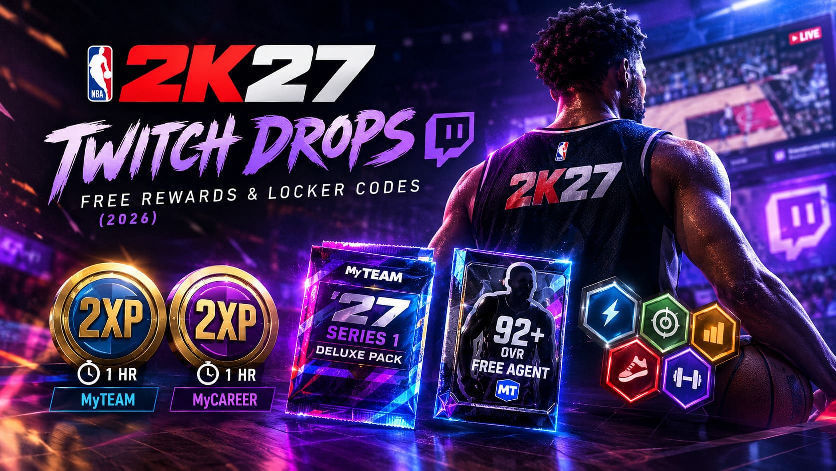 Twitch Drops for NBA 2K27: Guide to Free Rewards & Locker Codes (2026) Twitch Drops for NBA 2K27: Guide to Free Rewards & Locker Codes (2026)