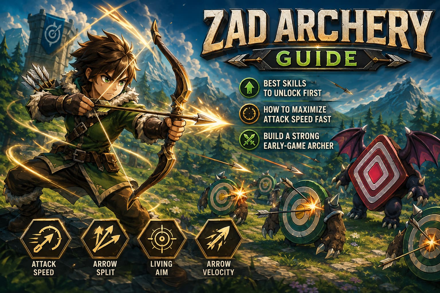Zad Archery Guide: Best Skills to Unlock First & How to Maximize Attack Speed Fast