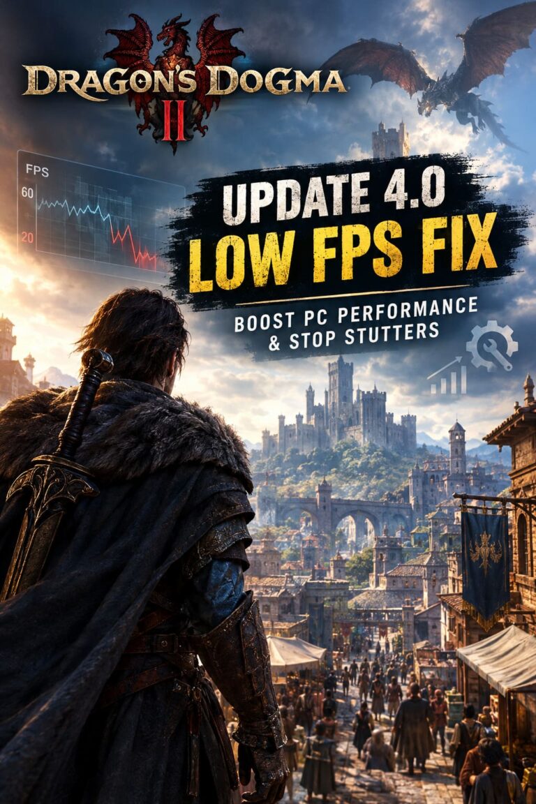 Dragon's Dogma 2 Update 4.0 Low FPS Fix: Boost PC Performance & Stop Stutters Dragon’s Dogma 2 Update 4.0 Low FPS Fix: Boost PC Performance & Stop Stutters
